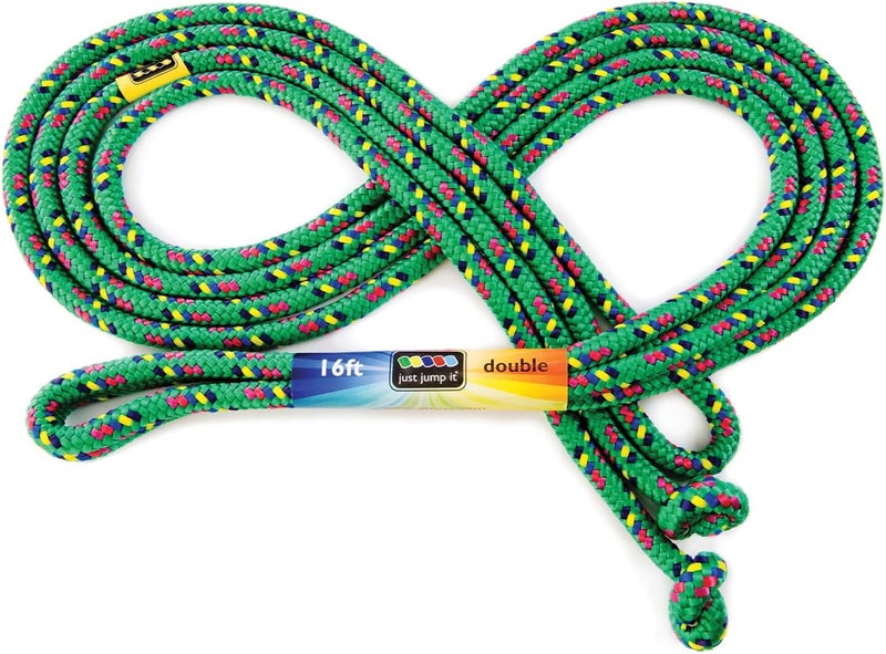 Just Jump It 16' Double Dutch Jump Rope - Colorful Agility and Fitness Equipment for Kids and Adults - Image 1